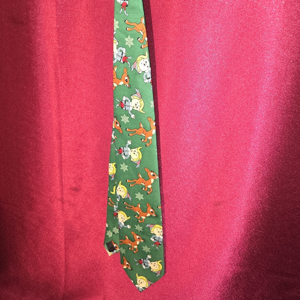Green Christmas Character Tie